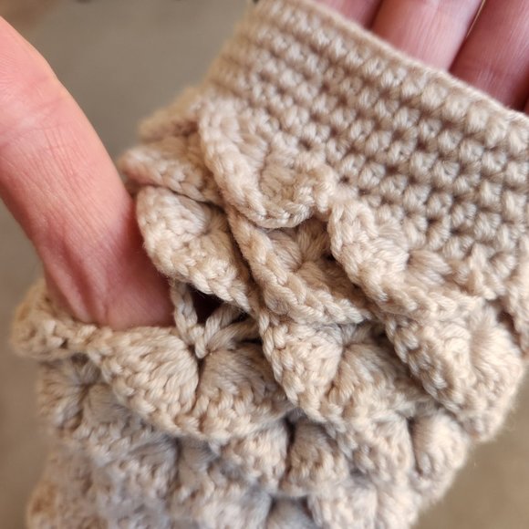 NEW Fingerless Owl Mittens Cute Crochet Knit Kawaii Bird Gloves - Picture 8 of 11